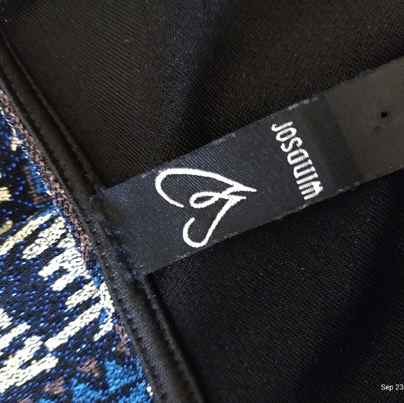 Windsor Off-Shoulder Dress LIKE NEW! Sheer with shimmer boho juniors size - Picture 3 of 3